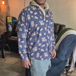 Levi's Dockers Blue and Red Patterned Shirt